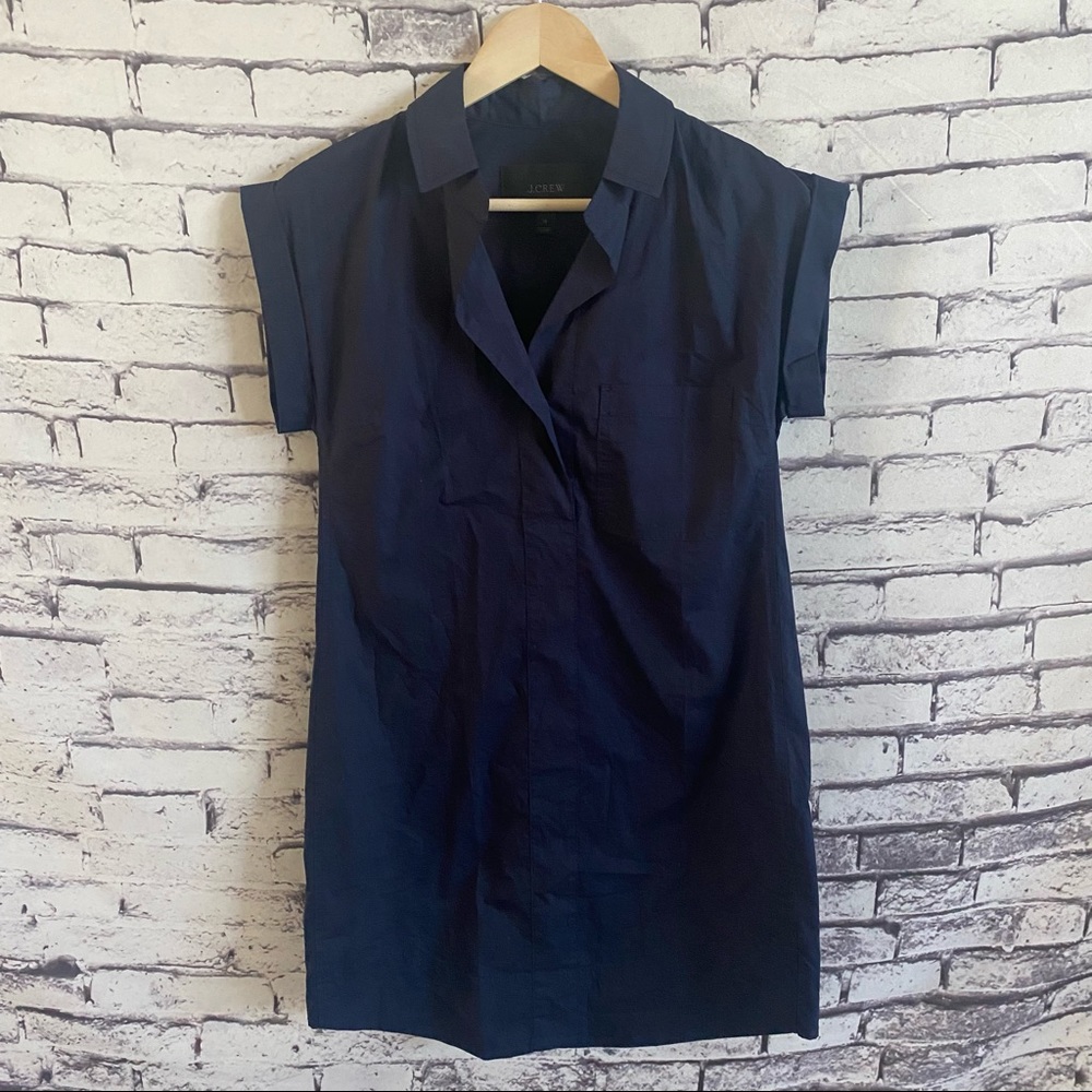 J.Crew Short-Sleeve Cotton Shirt Dress SZ XS